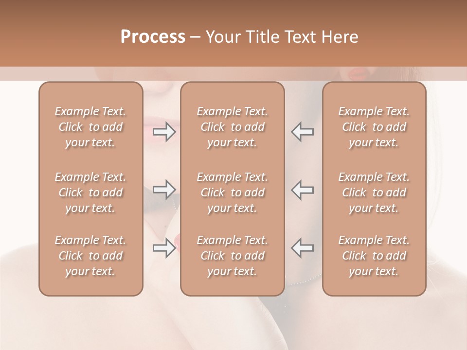 A Woman In A White Dress With A Red Bracelet PowerPoint Template