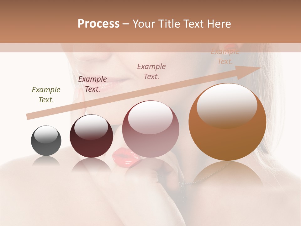 A Woman In A White Dress With A Red Bracelet PowerPoint Template