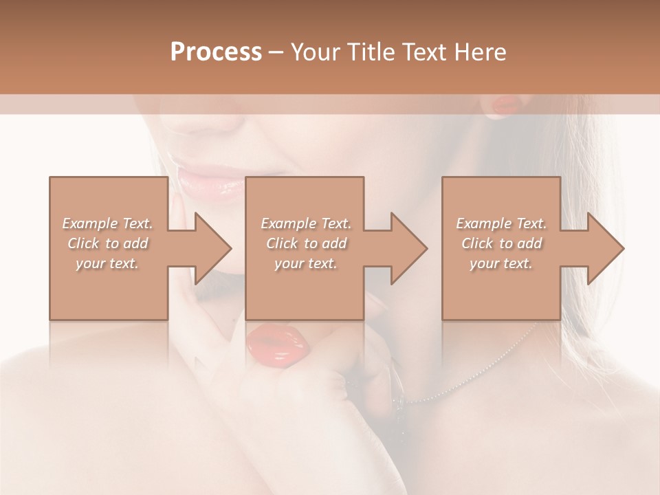 A Woman In A White Dress With A Red Bracelet PowerPoint Template