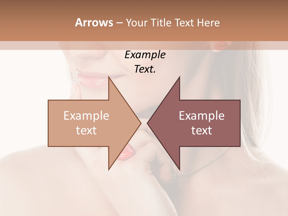 A Woman In A White Dress With A Red Bracelet PowerPoint Template