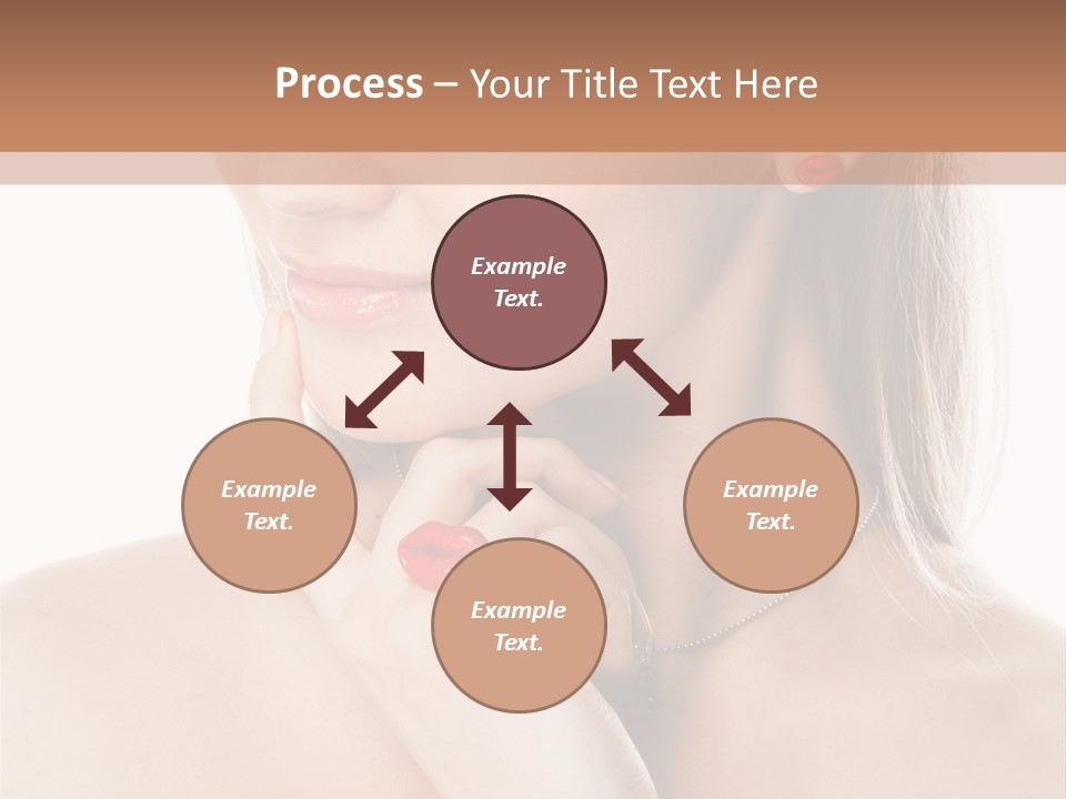 A Woman In A White Dress With A Red Bracelet PowerPoint Template