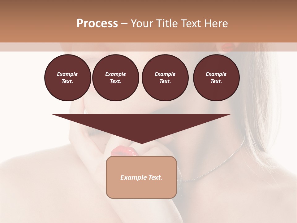 A Woman In A White Dress With A Red Bracelet PowerPoint Template