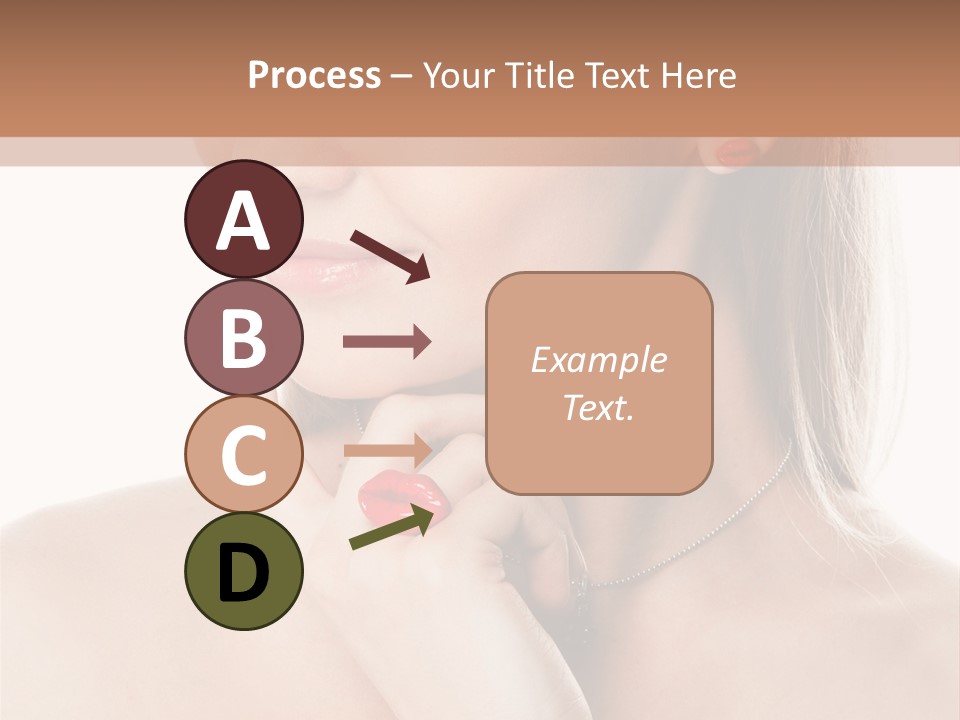 A Woman In A White Dress With A Red Bracelet PowerPoint Template