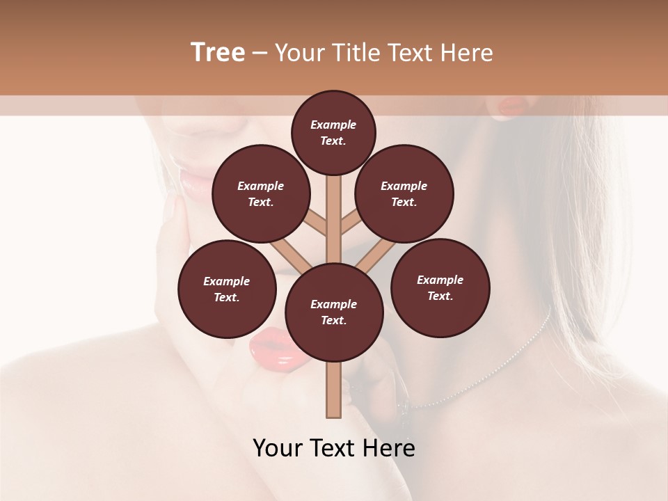 A Woman In A White Dress With A Red Bracelet PowerPoint Template