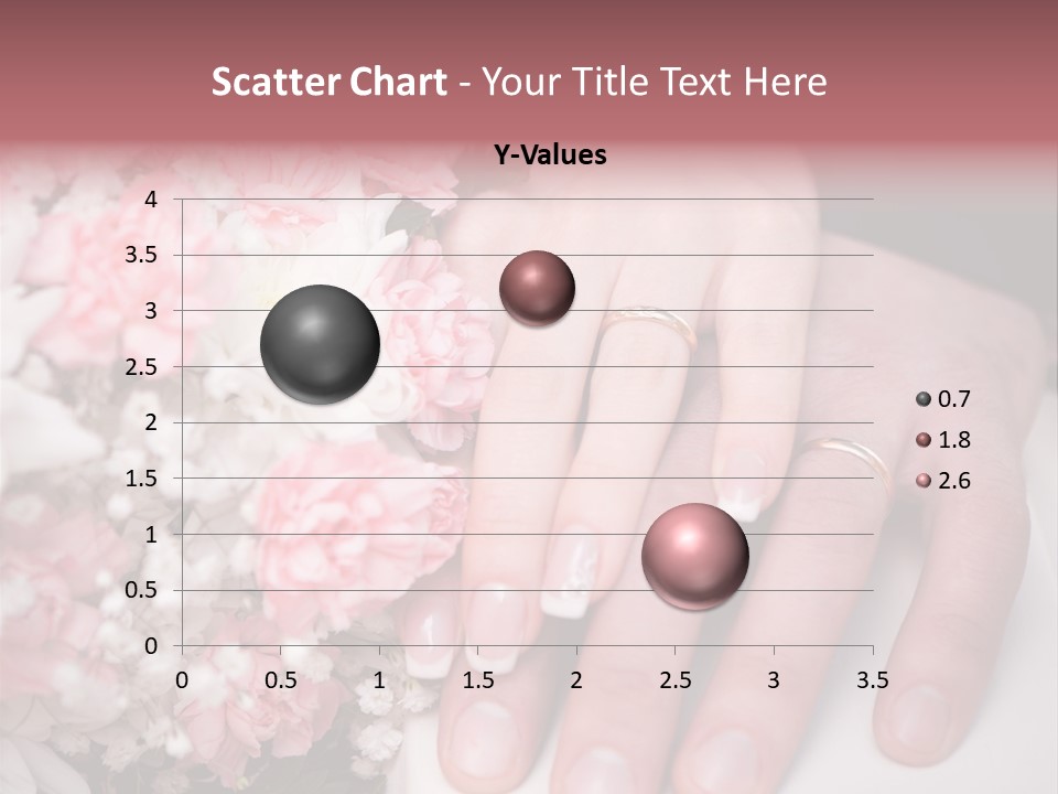 A Bride And Groom Holding A Bouquet Of Flowers PowerPoint Template