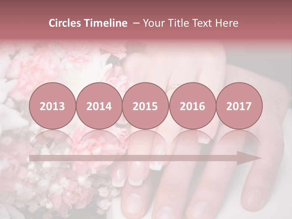 A Bride And Groom Holding A Bouquet Of Flowers PowerPoint Template