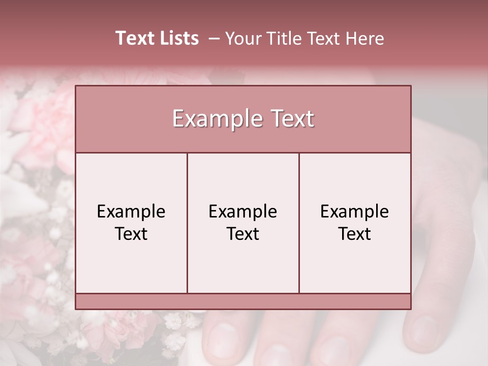 A Bride And Groom Holding A Bouquet Of Flowers PowerPoint Template