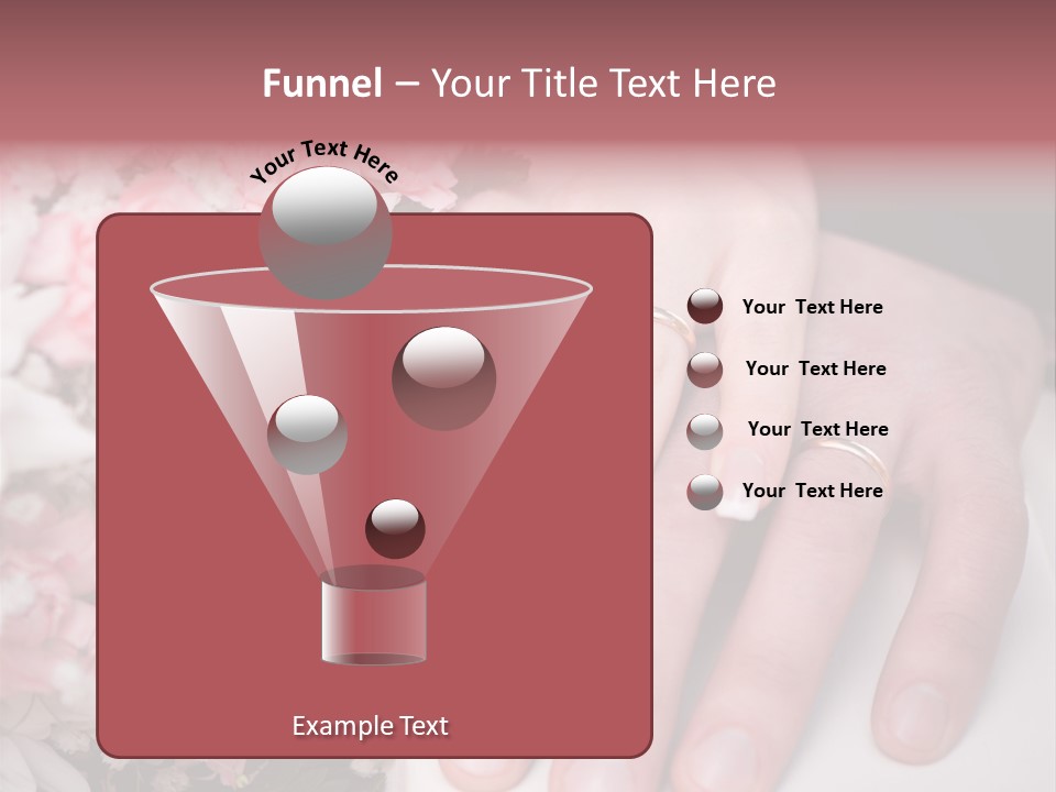 A Bride And Groom Holding A Bouquet Of Flowers PowerPoint Template