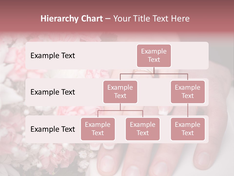 A Bride And Groom Holding A Bouquet Of Flowers PowerPoint Template
