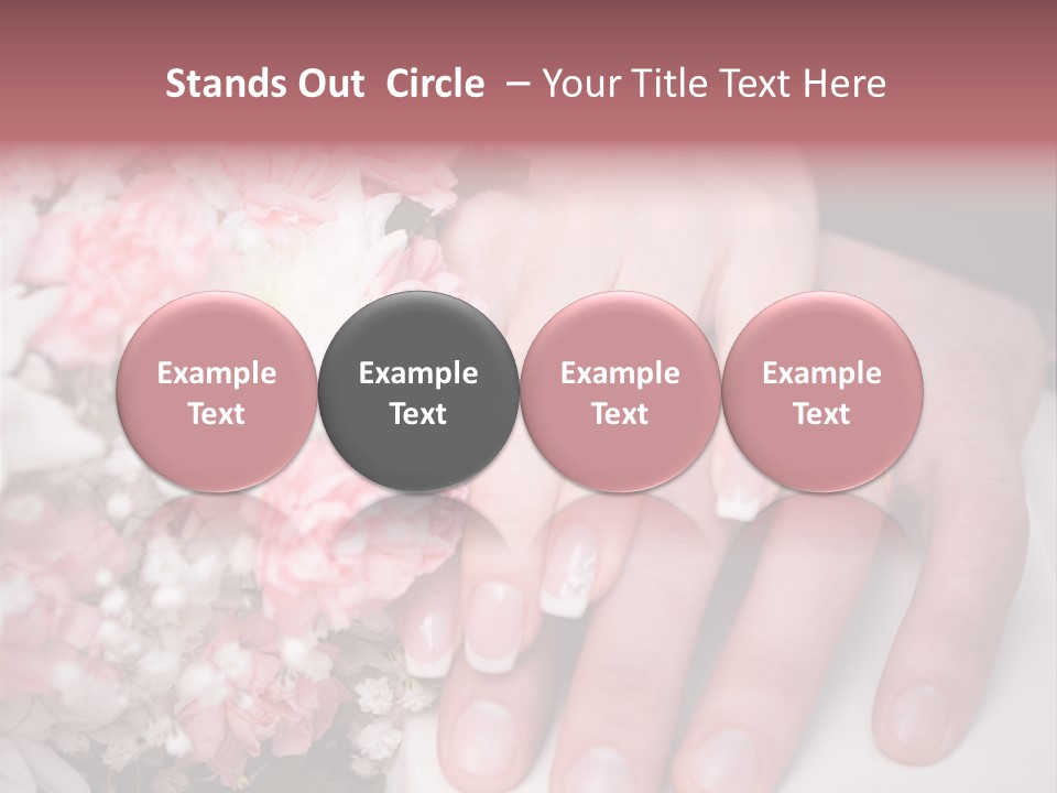 A Bride And Groom Holding A Bouquet Of Flowers PowerPoint Template