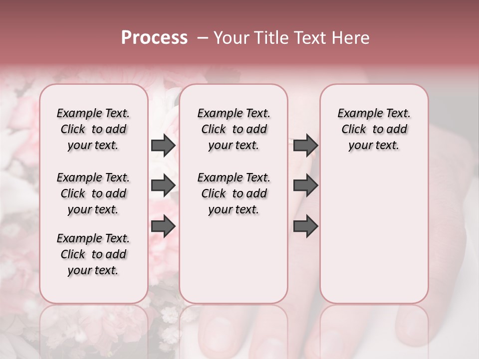 A Bride And Groom Holding A Bouquet Of Flowers PowerPoint Template