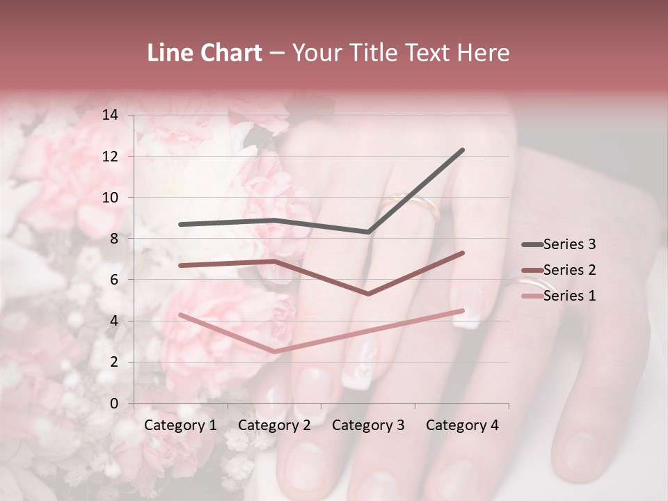 A Bride And Groom Holding A Bouquet Of Flowers PowerPoint Template