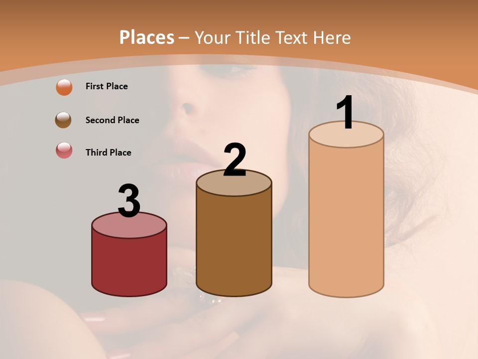 A Beautiful Woman With A Ring On Her Finger PowerPoint Template