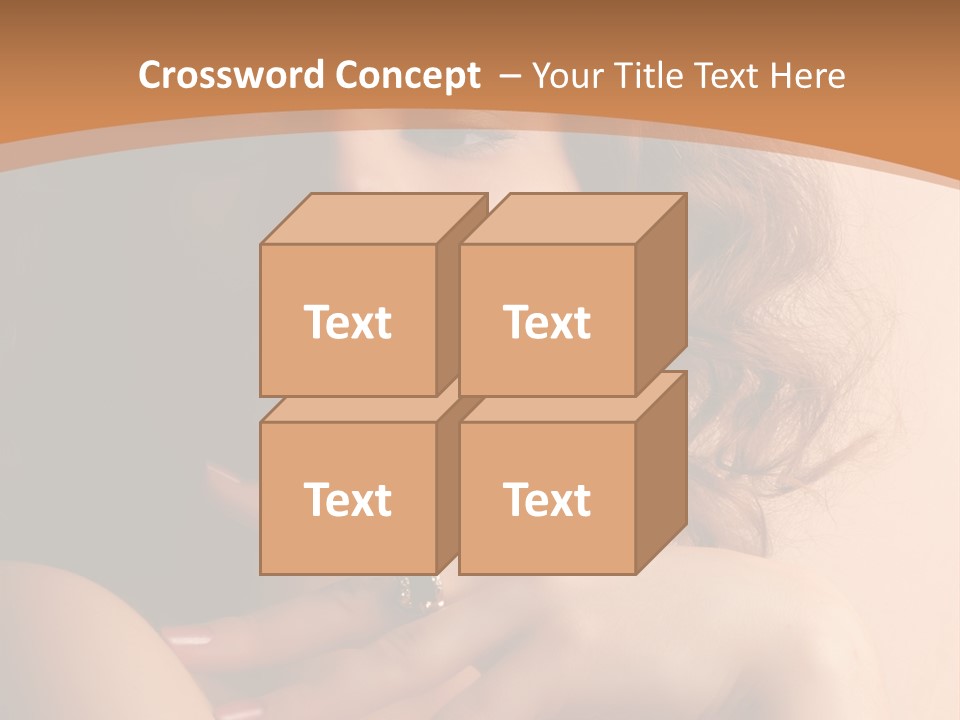 A Beautiful Woman With A Ring On Her Finger PowerPoint Template