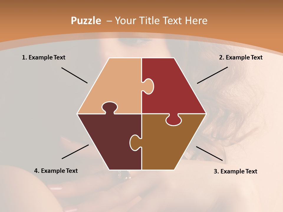 A Beautiful Woman With A Ring On Her Finger PowerPoint Template