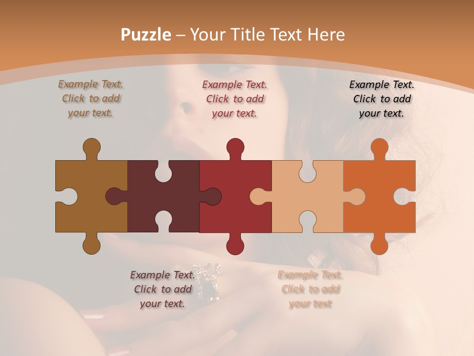 A Beautiful Woman With A Ring On Her Finger PowerPoint Template