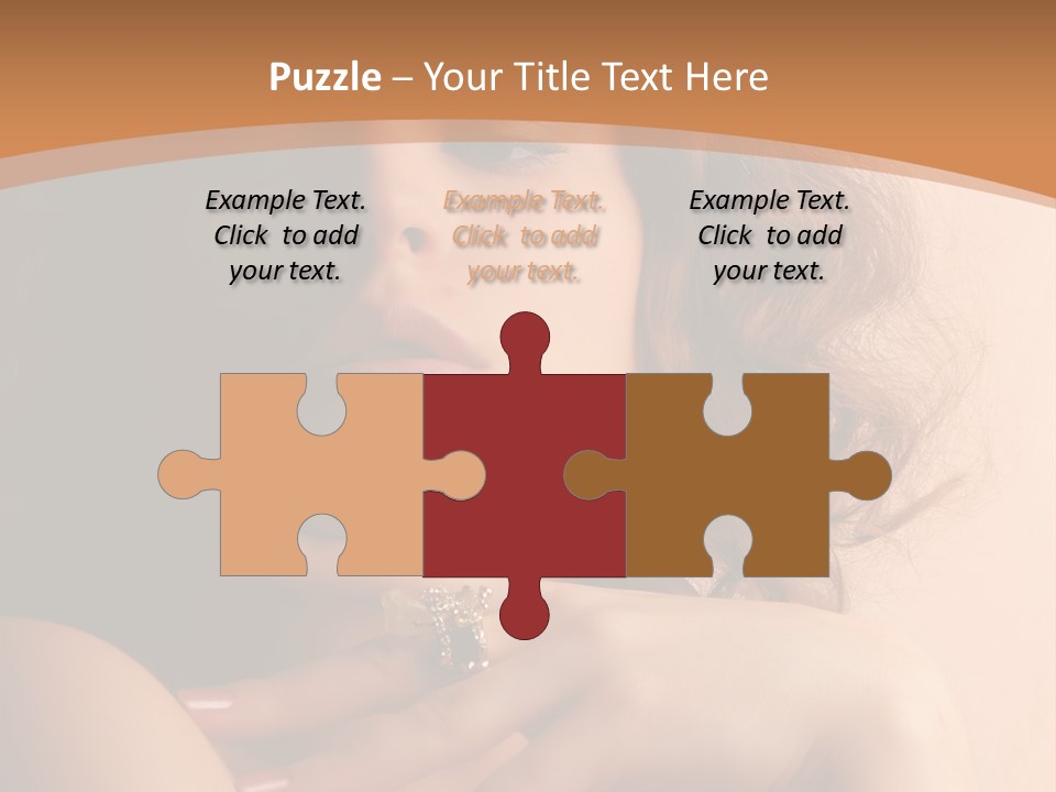 A Beautiful Woman With A Ring On Her Finger PowerPoint Template