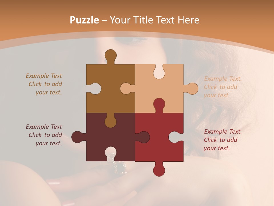 A Beautiful Woman With A Ring On Her Finger PowerPoint Template