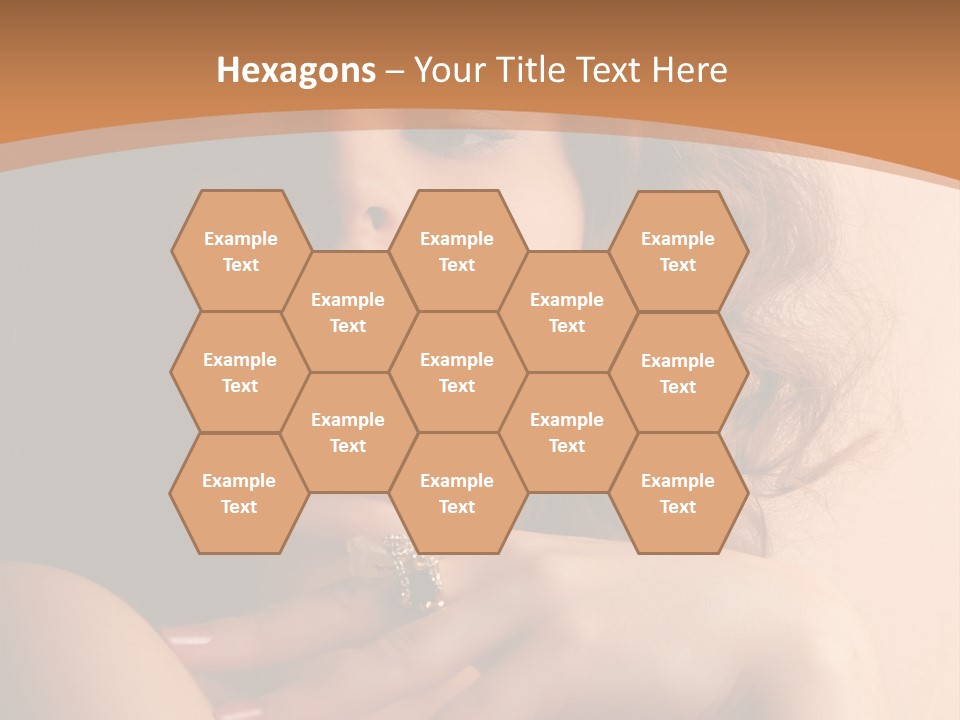 A Beautiful Woman With A Ring On Her Finger PowerPoint Template