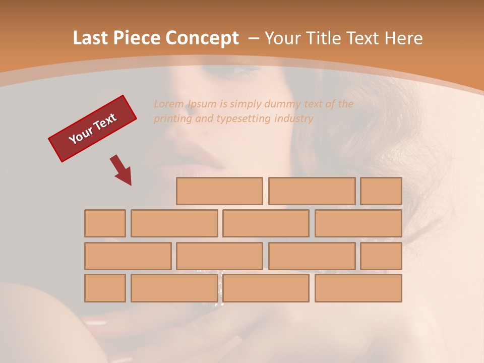 A Beautiful Woman With A Ring On Her Finger PowerPoint Template