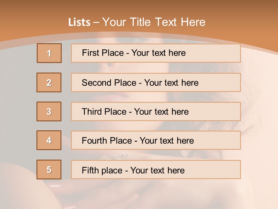 A Beautiful Woman With A Ring On Her Finger PowerPoint Template