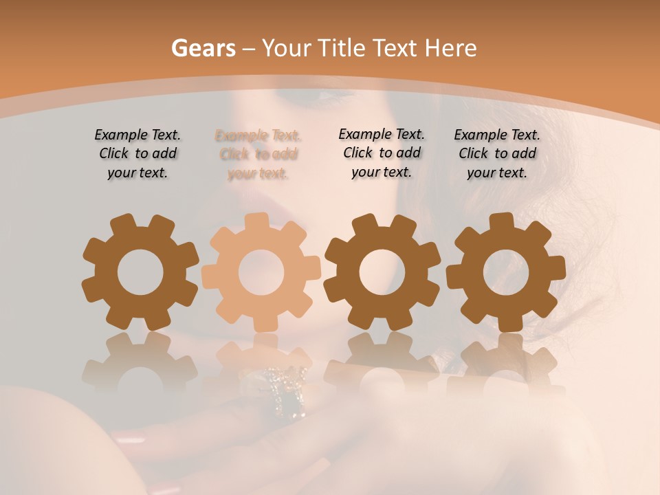 A Beautiful Woman With A Ring On Her Finger PowerPoint Template