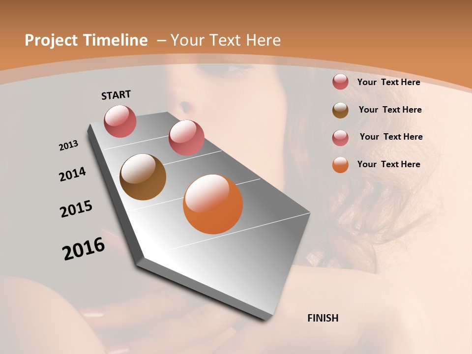 A Beautiful Woman With A Ring On Her Finger PowerPoint Template