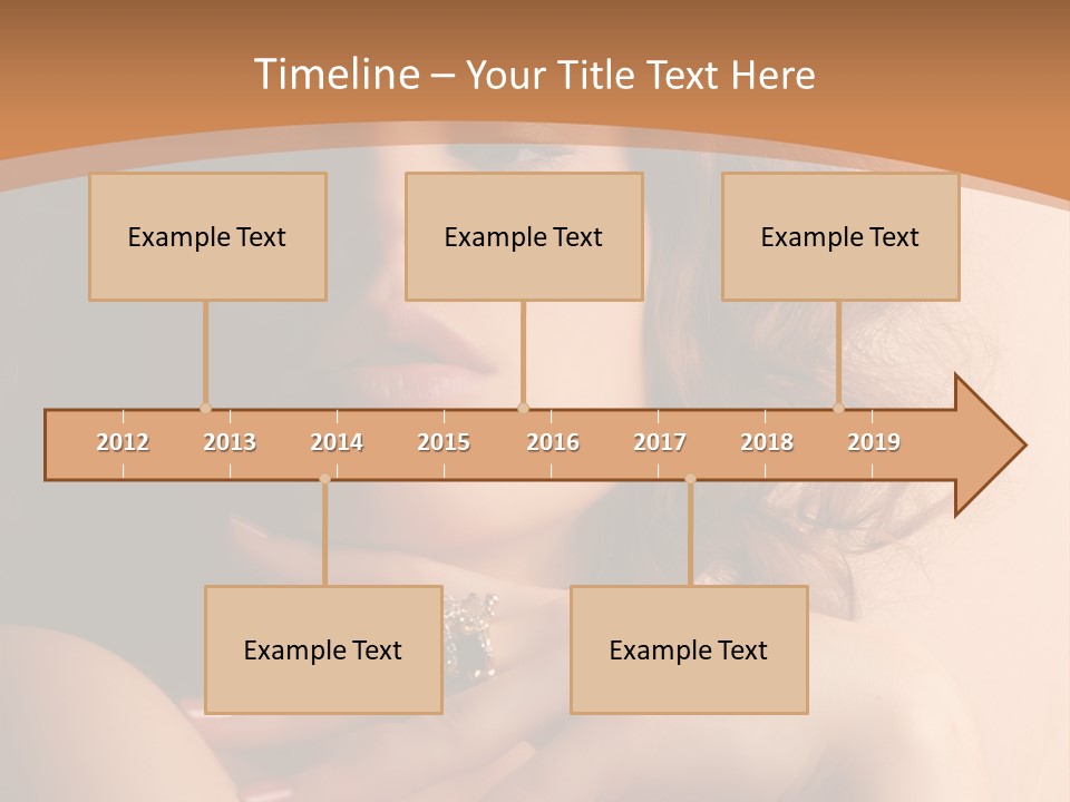 A Beautiful Woman With A Ring On Her Finger PowerPoint Template