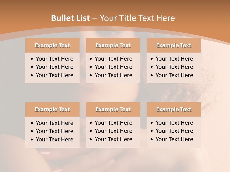 A Beautiful Woman With A Ring On Her Finger PowerPoint Template