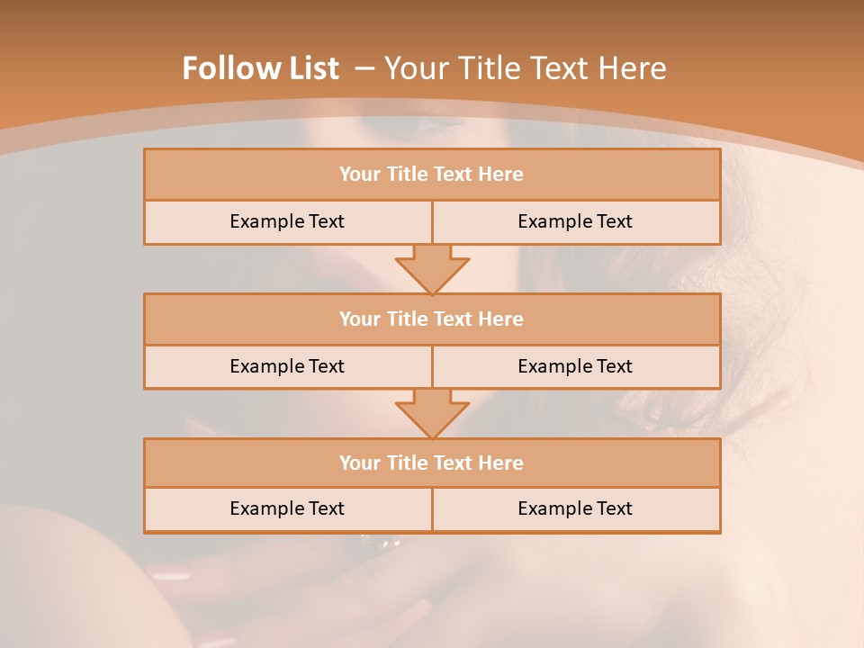 A Beautiful Woman With A Ring On Her Finger PowerPoint Template