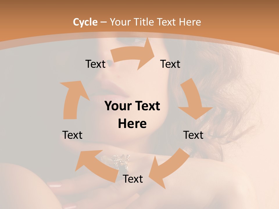 A Beautiful Woman With A Ring On Her Finger PowerPoint Template