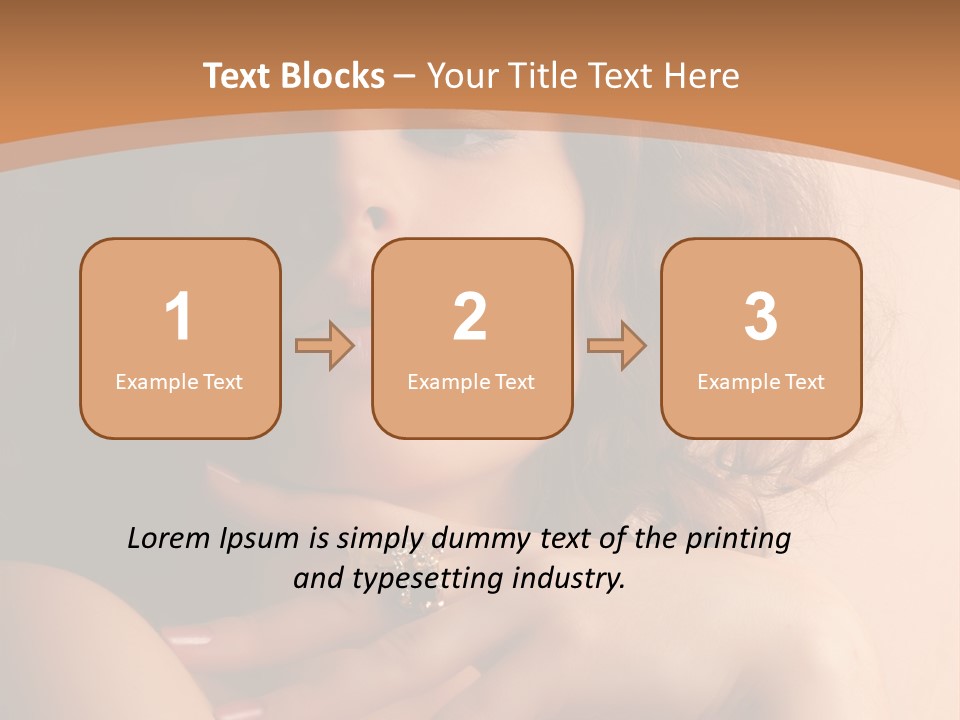 A Beautiful Woman With A Ring On Her Finger PowerPoint Template