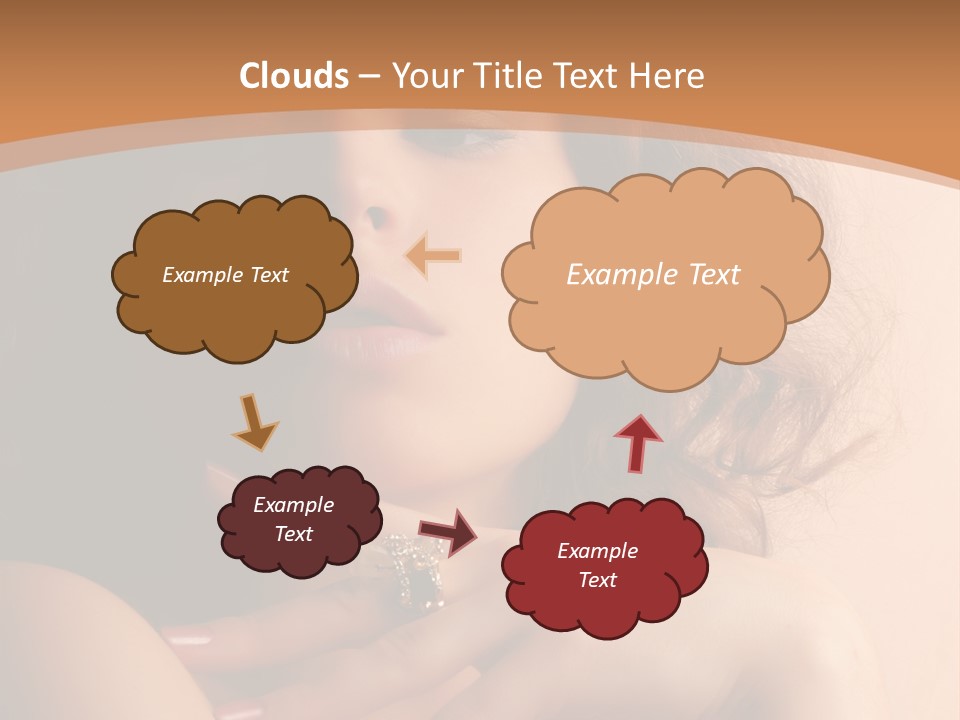 A Beautiful Woman With A Ring On Her Finger PowerPoint Template