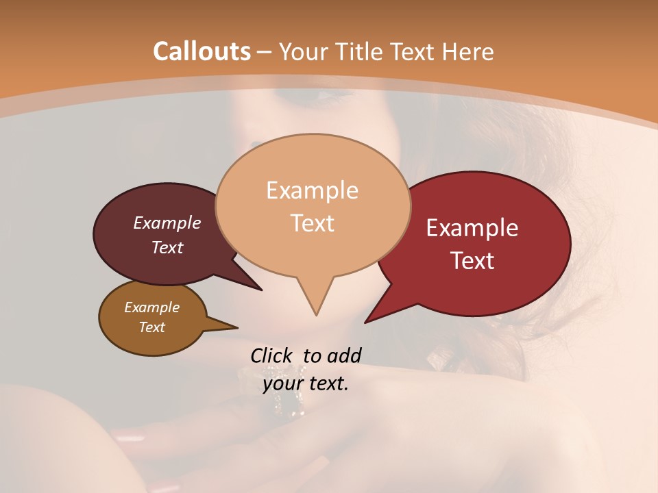 A Beautiful Woman With A Ring On Her Finger PowerPoint Template