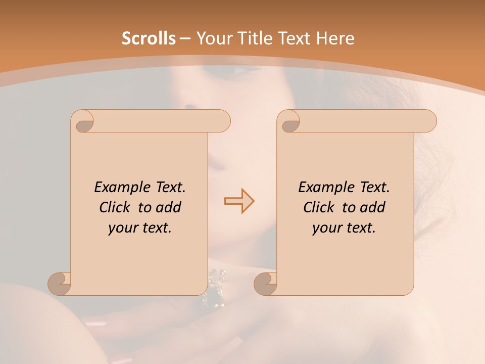 A Beautiful Woman With A Ring On Her Finger PowerPoint Template