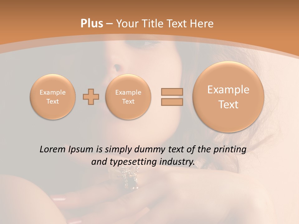 A Beautiful Woman With A Ring On Her Finger PowerPoint Template