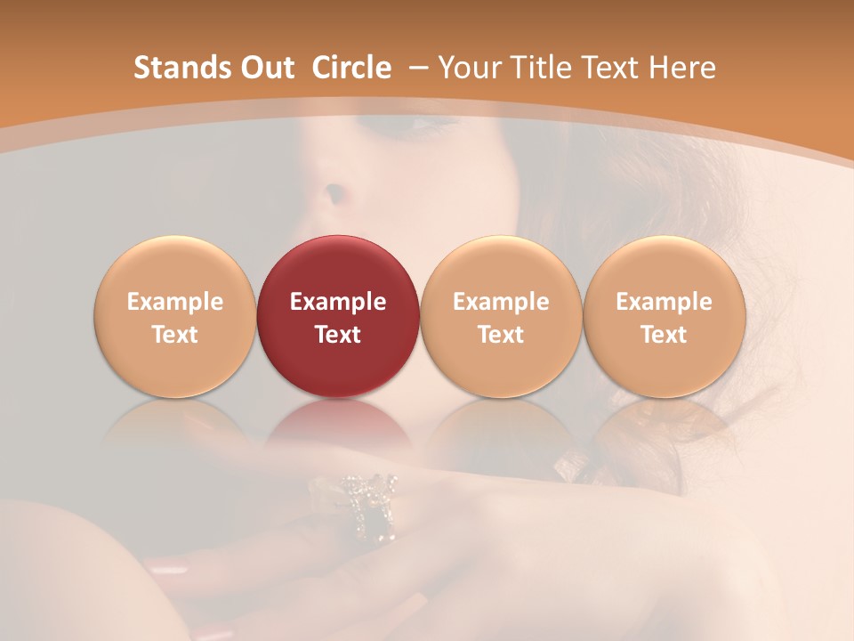 A Beautiful Woman With A Ring On Her Finger PowerPoint Template