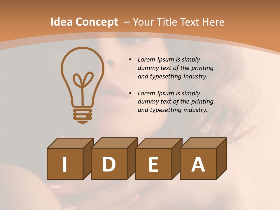 A Beautiful Woman With A Ring On Her Finger PowerPoint Template