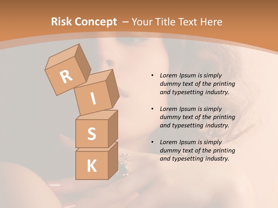 A Beautiful Woman With A Ring On Her Finger PowerPoint Template