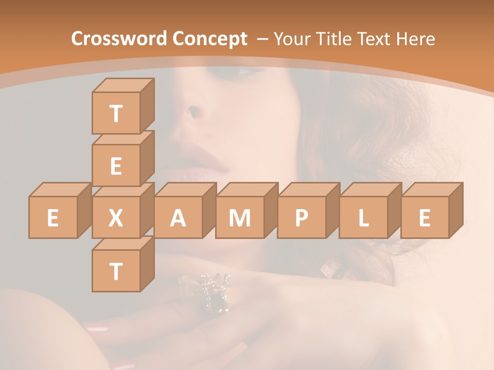 A Beautiful Woman With A Ring On Her Finger PowerPoint Template