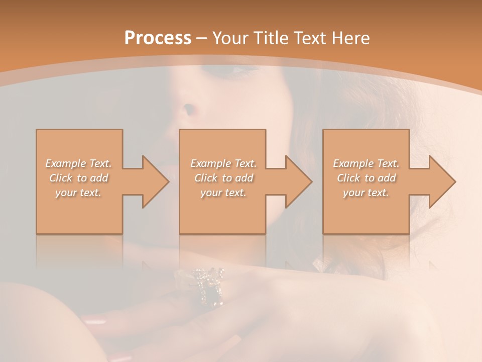 A Beautiful Woman With A Ring On Her Finger PowerPoint Template