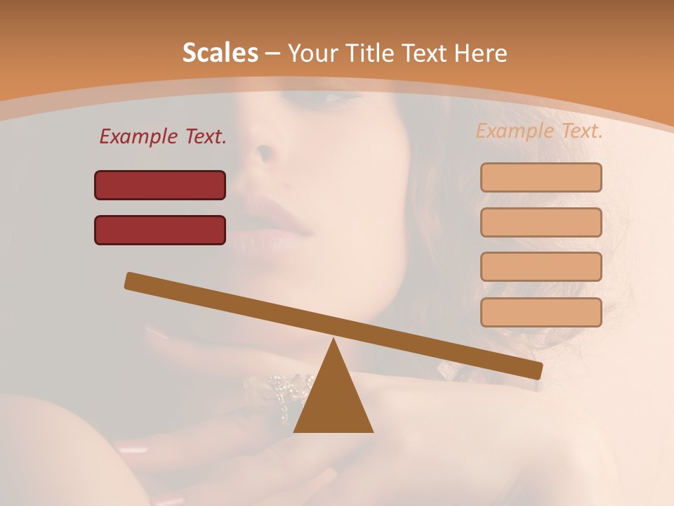 A Beautiful Woman With A Ring On Her Finger PowerPoint Template