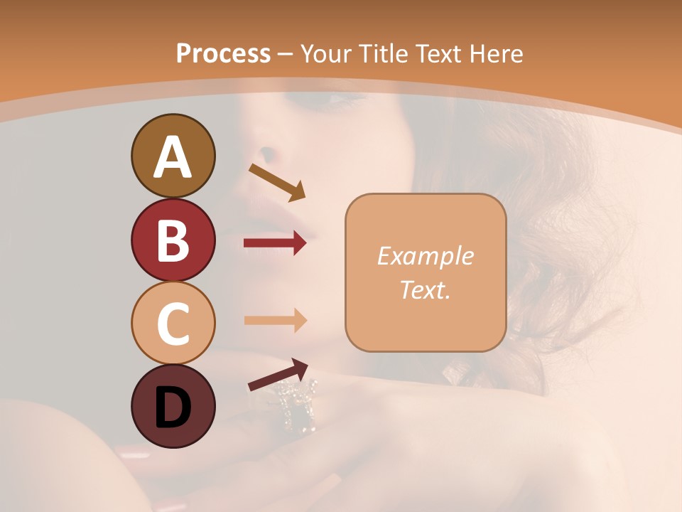 A Beautiful Woman With A Ring On Her Finger PowerPoint Template