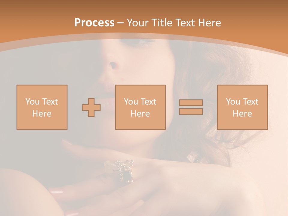 A Beautiful Woman With A Ring On Her Finger PowerPoint Template