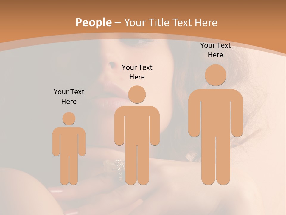 A Beautiful Woman With A Ring On Her Finger PowerPoint Template