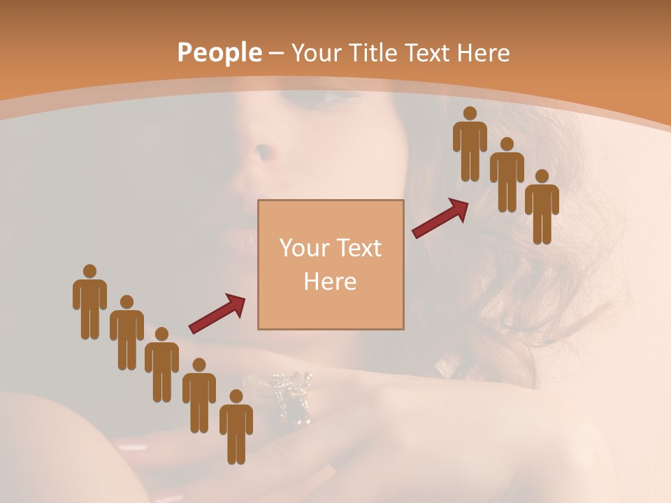 A Beautiful Woman With A Ring On Her Finger PowerPoint Template