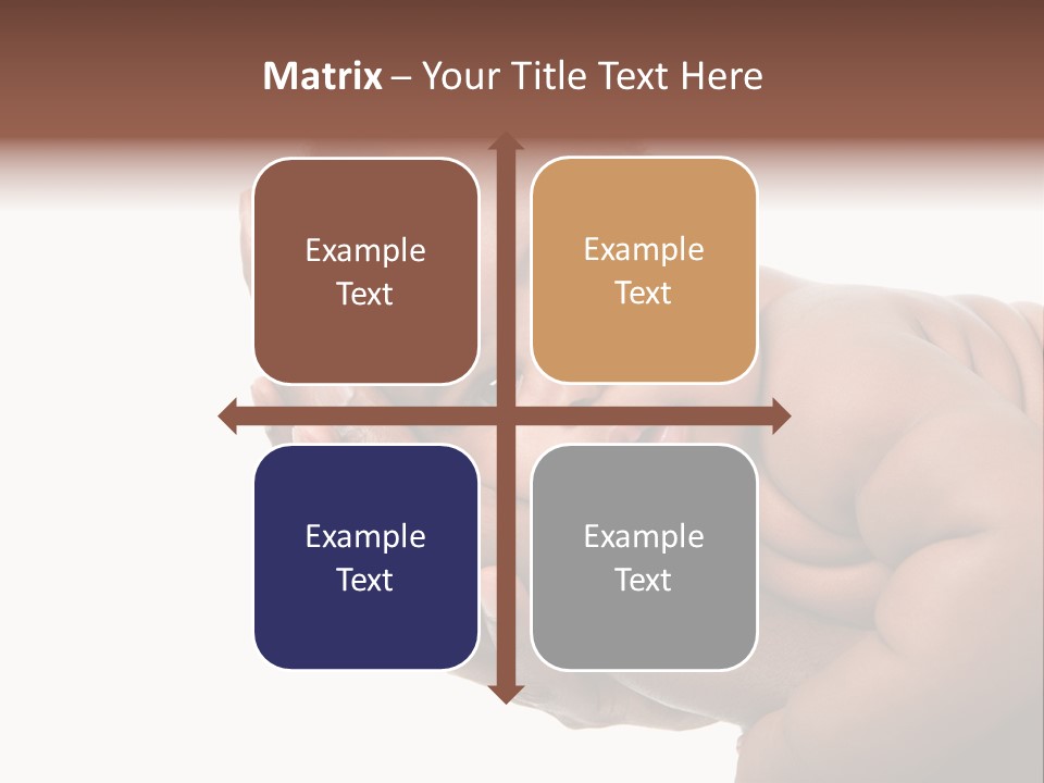 A Baby Is Being Held In His Hands PowerPoint Template