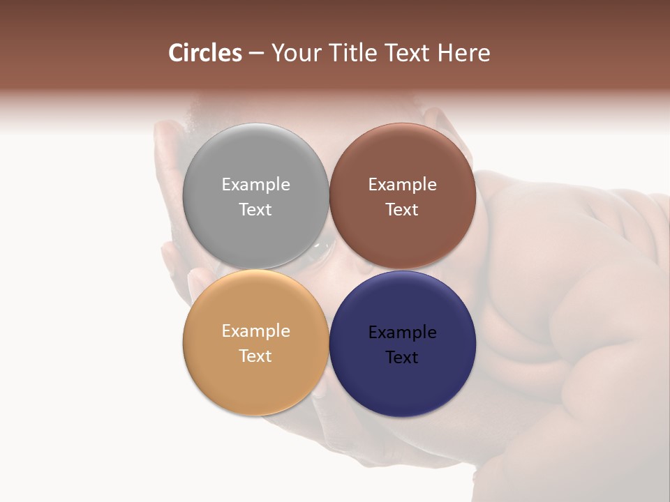 A Baby Is Being Held In His Hands PowerPoint Template