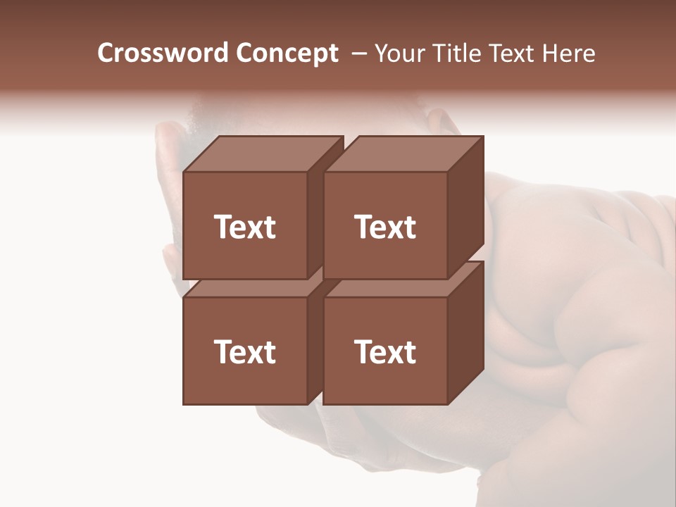 A Baby Is Being Held In His Hands PowerPoint Template