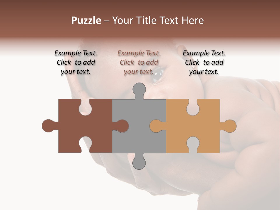 A Baby Is Being Held In His Hands PowerPoint Template